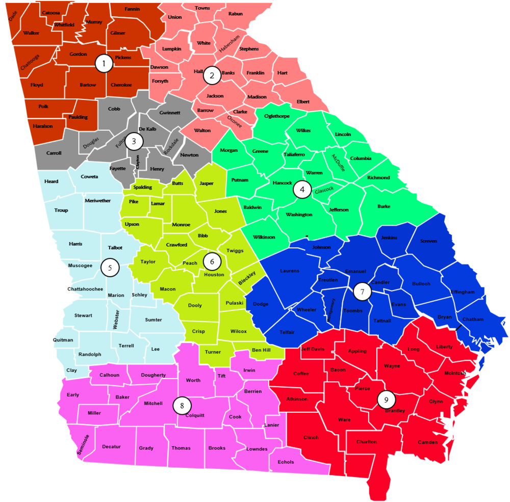 Mccd Regions Georgia Department Of Public Safety