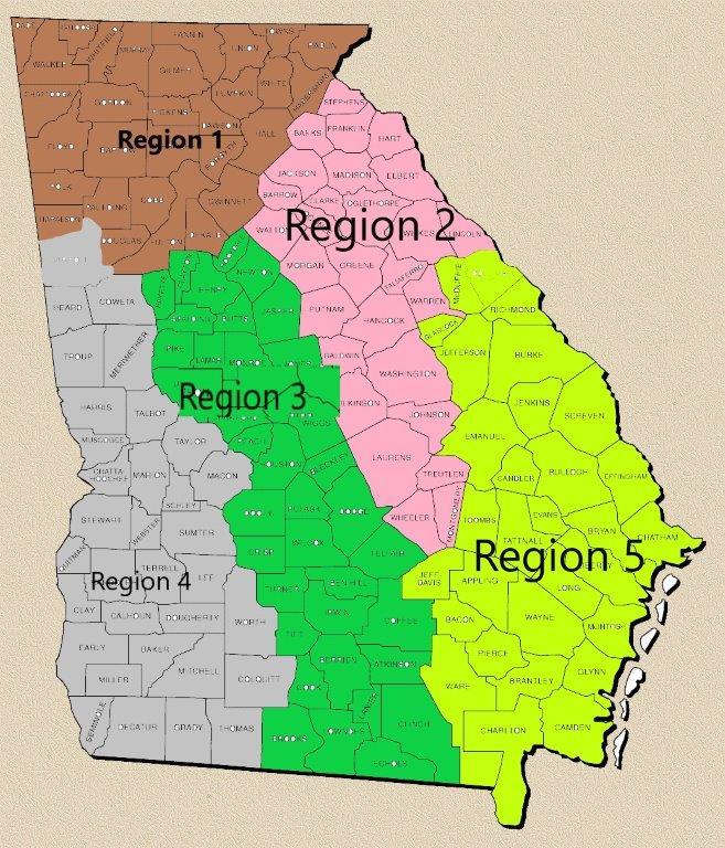 Office of Public Safety Support Regional Map