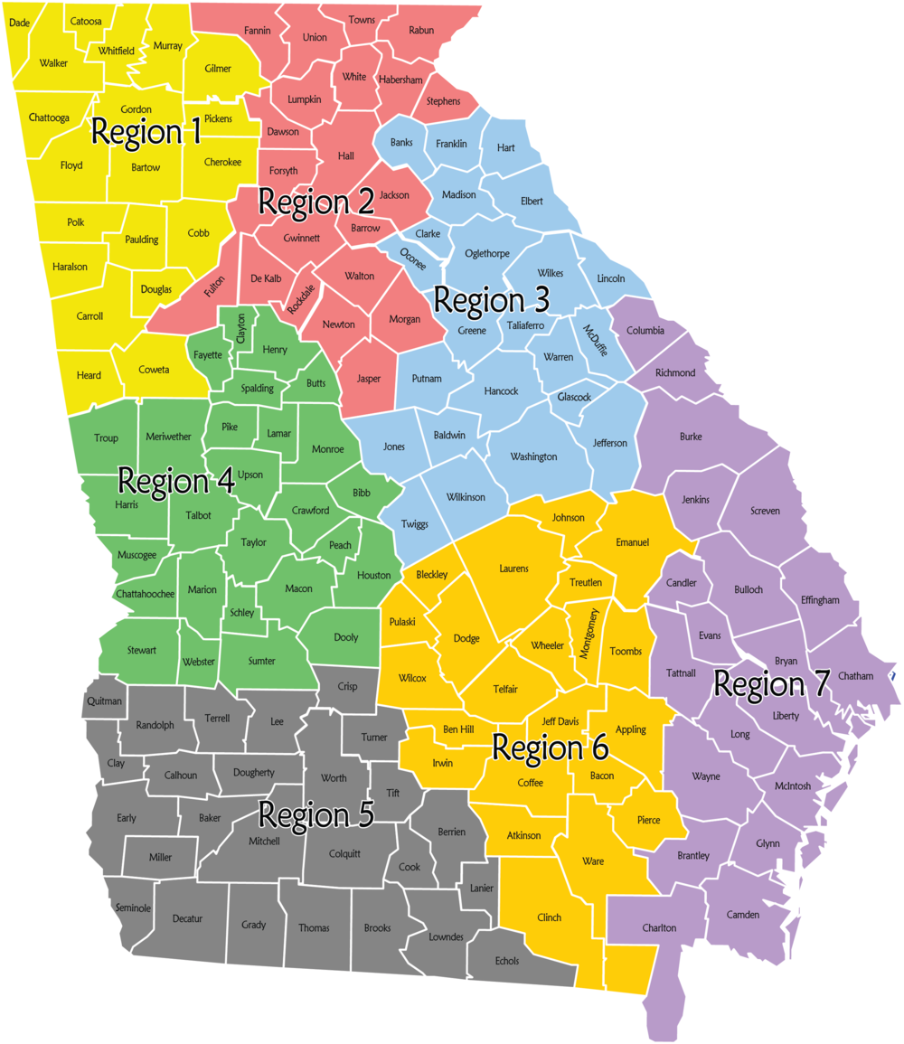 OPSS Regional Map & Contact List | Georgia Department of Public Safety